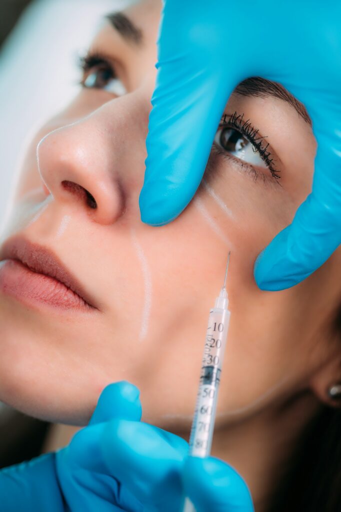 Anti-Aging Treatment. Dermal Filler Injection